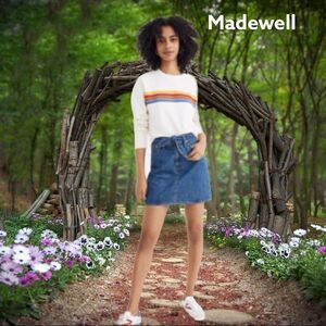 Madewell rigid denim mini skirt ! NWT